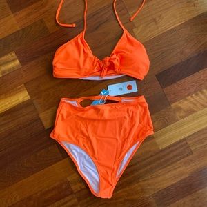 Brand new Cupshe bright orange bikini!